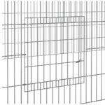 Konijnenkooi met 2 panelen 220x110x55 cm gegalvaniseerd ijzer - Afbeelding 5