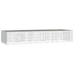 Konijnenkooi met 3 panelen 325x109x54 cm gegalvaniseerd ijzer