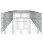 Konijnenkooi met 4 panelen 433x109x54 cm gegalvaniseerd ijzer - Afbeelding 4
