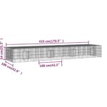 Konijnenkooi met 4 panelen 433x109x54 cm gegalvaniseerd ijzer - Afbeelding 6