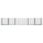 Konijnenkooi met 6 panelen 327x79x54 cm gegalvaniseerd ijzer – Image 2