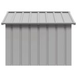 Hondenhok 116,5x103x81,5 cm gegalvaniseerd staal grijs – Image 3