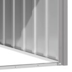 Hondenhok 116,5x103x81,5 cm gegalvaniseerd staal grijs – Image 4