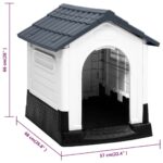 Hondenhok 57x68x66 cm polypropeen grijs - Afbeelding 7
