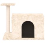 Kattenmeubel met sisal krabpaal 51 cm crèmekleurig - Image 2