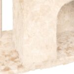 Kattenmeubel met sisal krabpaal 51 cm crèmekleurig - Image 5