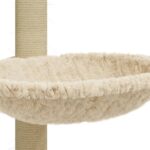 Kattenmeubel met sisal krabpaal 74 cm crèmekleurig - Afbeelding 7