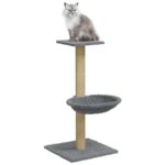 Kattenmeubel met sisal krabpaal 74 cm lichtgrijs - Image 2