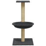 Kattenmeubel met sisal krabpaal 74 cm donkergrijs - Afbeelding 3