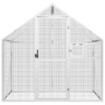 Volière 179x100x185 m aluminium zilverkleurig – Image 2