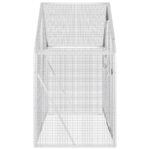 Volière 179x100x185 m aluminium zilverkleurig – Image 3