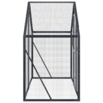 Volière 179x100x185 m aluminium antracietkleurig - Afbeelding 3