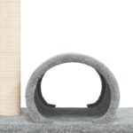 Kattenmeubel met tunnel 60x34,5x50 cm lichtgrijs – Image 5