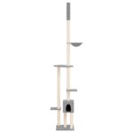 Kattenmeubel vloer tot plafond 258,5-284,5 cm lichtgrijs - Afbeelding 2