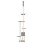 Kattenmeubel vloer tot plafond 258,5-284,5 cm lichtgrijs - Afbeelding 3