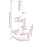 Kattenmeubel vloer tot plafond 258,5-284,5 cm lichtgrijs - Afbeelding 8