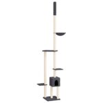 Kattenmeubel vloer tot plafond 258,5-284,5 cm donkergrijs