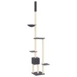 Kattenmeubel vloer tot plafond 258,5-284,5 cm donkergrijs - Image 4