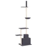 Kattenmeubel vloer tot plafond 250,5-276,5 cm donkergrijs - Image 4
