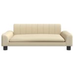 Hondenmand 90x53x30 cm stof crèmekleurig - Image 2