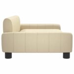 Hondenmand 90x53x30 cm stof crèmekleurig - Image 3