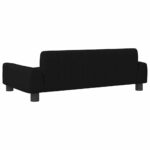 Hondenmand 90x53x30 cm stof zwart - Image 4
