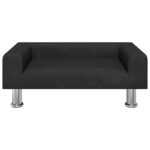 Hondenmand 70x45x26,5 cm fluweel zwart - Image 2
