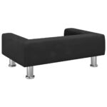 Hondenmand 70x45x26,5 cm fluweel zwart - Image 4