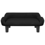Hondenmand 70x40x24 cm fluweel zwart – Image 2