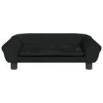 Hondenmand 70x48x22 cm fluweel zwart - Image 2