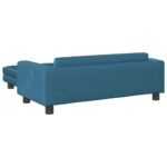 Hondenmand met verlengstuk 100x50x30 cm fluweel blauw – Image 4