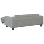 Hondenmand met verlengstuk 100x50x30 cm fluweel lichtgrijs – Image 4