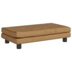 Hondenmand met verlengstuk 100x50x30 cm fluweel bruin – Image 5