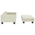 Hondenmand met verlengstuk 100x50x30 cm fluweel crèmekleurig - Image 3