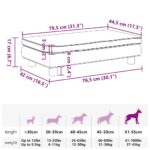 Hondenmand met verlengstuk 100x50x30 cm fluweel crèmekleurig - Image 9