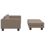 Hondenmand met verlengstuk 100x50x30 cm kunstleer cappuccino – Image 3
