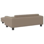 Hondenmand met verlengstuk 100x50x30 cm kunstleer cappuccino – Image 4