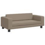 Hondenmand met verlengstuk 100x50x30 cm kunstleer cappuccino – Image 5