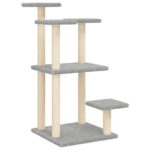 Krabpalen met platforms 98,5 cm lichtgrijs