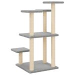 Krabpalen met platforms 98,5 cm lichtgrijs - Afbeelding 5