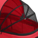 Hondenwagen 2-laags inklapbaar 83x48x97 cm oxford stof rood - Image 9