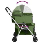 Hondenwagen 2-laags inklapbaar 83x48x97 cm oxford stof groen - Image 5