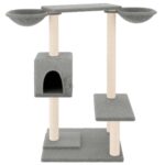 Kattenmeubel met krabpalen 82 cm lichtgrijs - Afbeelding 2