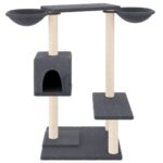 Kattenmeubel met krabpalen 82 cm donkergrijs - Image 2