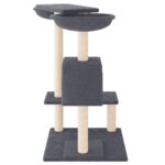 Kattenmeubel met krabpalen 82 cm donkergrijs - Image 3
