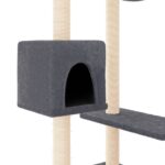 Kattenmeubel met krabpalen 82 cm donkergrijs - Image 5