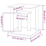 Krabpaal met platforms 50 cm crèmekleurig - Afbeelding 5