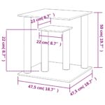 Krabpaal met platforms 50 cm lichtgrijs – Image 5