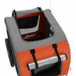 Fietskar voor huisdieren Oranje en grijs 124 x 53 x 53 cm – Image 5