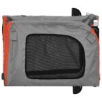 Fietskar voor huisdieren Oranje en grijs 124 x 53 x 53 cm – Image 6
